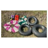 INNER TUBES AND LIFE JACKETS