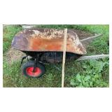 Metal two wheel wheelbarrow