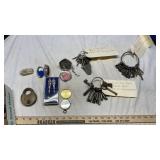 SKELETON KEYS, COMPASS, CHOP STICKS & MISC.