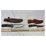 (2) OLD TIMER HUNTING KNIFE & SKINNING KNIFE