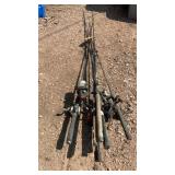 (7) FISHING RODS W/ REELS