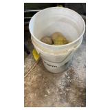 BUCKET OF SOFTBALLS