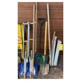 RAKE, SNOW SHOVEL, PICK & MISC.