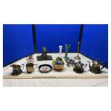 CREAM/ SUGAR, BOOK ENDS, VASE & MORE