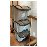 (3) MATCHING SUNCAST BRAND RECYCLE BINS