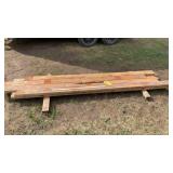 (8) WOOD 2x6 BOARDS  (+/-113 inches)