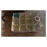 ASSORTED CANNING JARS AND POT