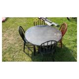 WOOD KIDS TABLE & FOUR CHAIRS