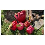 (5) ASSORTED SIZED GAS CANS