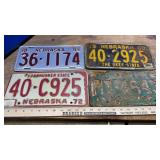 LICENSE PLATES AND WITCH PARKING SIGN