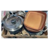 PANS, BASKETS, HOT PLATE & WATER BOTTLES