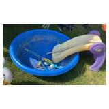 KIDS FISHING POLES, POOL & SLIDE