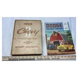 DODGE JOB RATED TRUCK AD & 62 CHEVY II SHOP MANUAL