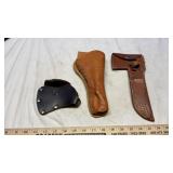 (2) HATCHET SHEATHES & HOLSTER