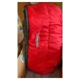 SLEEPING BAG, LANTERN AND BLANKET