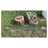 T POSTS, CEMENT BLOCKS, I BEAM AND MORE