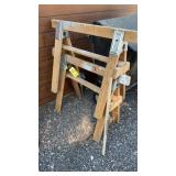 (2) WOOD SAW HORSES