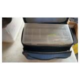 FISHING TACKLE BAG AND ORGANIZER BINS OF TACKLE
