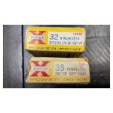 (20 RNDS) WESTERN 35 REMINGTON & (15 RNDS) 32 WIN
