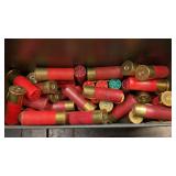 ASSORTED 12 GA. SHELLS W/ AMMO CAN