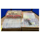 ORGANIZER BINS WITH BEADS, FISH HOOKS OR WEIGHTS