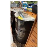 (2) 55 GAL. OIL DRUMS (ONE IS FULL)