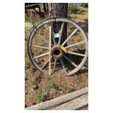 WOOD  WAGON WHEEL MEASURES 44" WIDE
