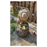 CARVED WOOD BEAR MEASURES 28" TALL