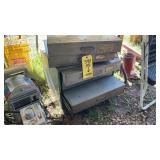 METAL ORGANIZER BINS W/ MISC HARDWARE