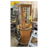 WOOD ROTATING FISHING ROD DISPLAY
