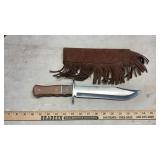 WINCHESTER BOWIE KNIFE W/ LEATHER SHEATH