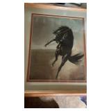 (8) FRAMED HORSE PRINTS