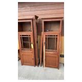 WOOD ENTERTAINMENT CENTER, OR USED AS 2 CURIO CABS