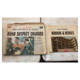 NEWSPAPERS ON IRAQ WAR AND OKLAHOMA BOMBING