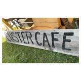 CUSTER CAFE WOOD SIGN MEASURES 98" L X 20"T