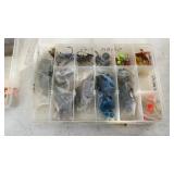 FISHING BAG, ORGANIZER BINS W/ TACKLE