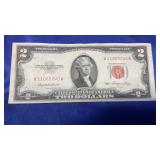 1953 P TWO DOLLAR SILVER CERTIFICATE RED SEAL