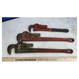 (2) RIDGID 24" PIPE WRENCHES & TOOL SHOP PIPE WREH