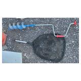 ICE AUGER, NET & ROD HOLDER