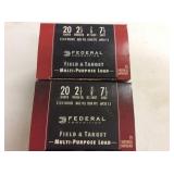 (50) 20 Ga. 2 1/2" Shotshells (NEW)