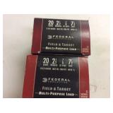 (46)+/- 20 Ga. 2 1/2" Shotshells