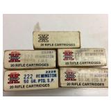 (100)+/- Rnds. Of .222