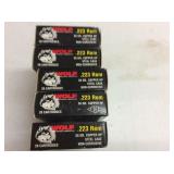 (100)+/- Rnds. Of .223 WOLF