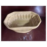 Yellow ware mold w/corn design, 6.5 x 8.5 x 4h