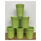 Fiestaware Chartreuse Ceramic Juice Tumblers
