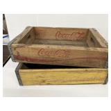 2 Wooden Coca-Cola Carrying Crates 12 x 18.5