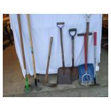 8 long handle lawn & garden tools