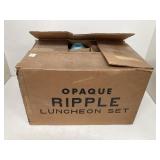 Opaque Ripple Luncheon Set/Original Box