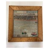 1812 Framed Sampler. 12 x 13 In