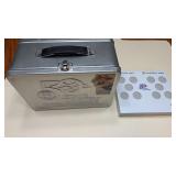 metal lunch box style tin w/the US Mint Seal &